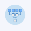 Icon depicting organisational structure